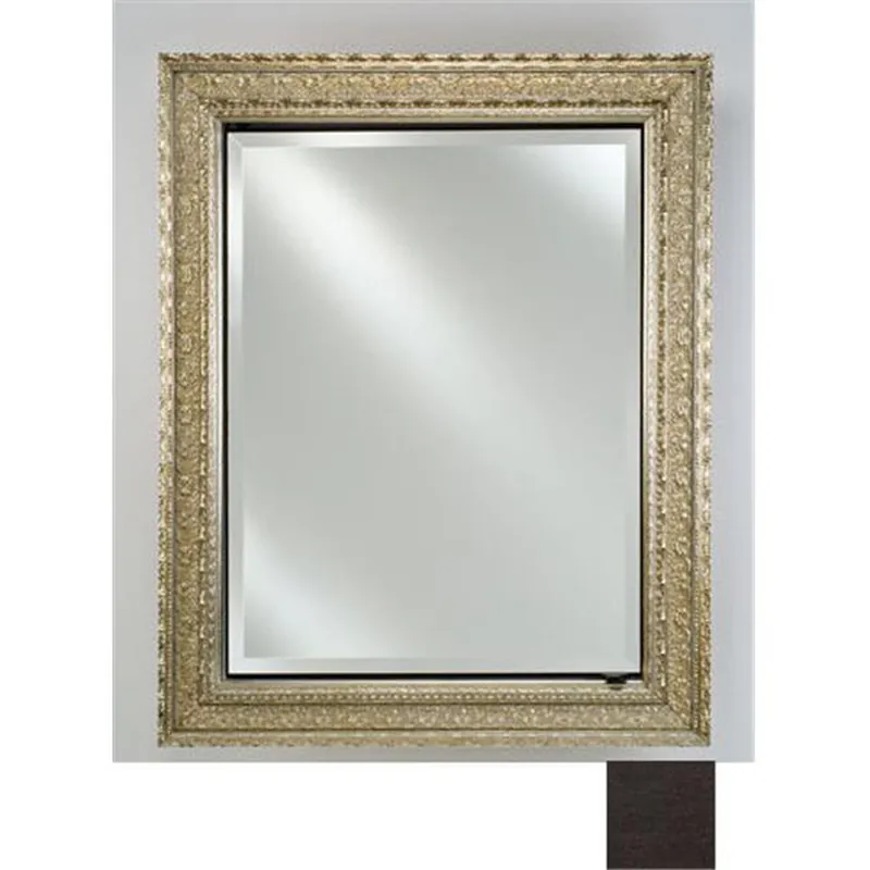 Afina Signature 17" x 30" Tribeca Espresso Recessed Reversible Hinged Single Door Medicine Cabinet With Beveled Edge Mirror Fresh Stock