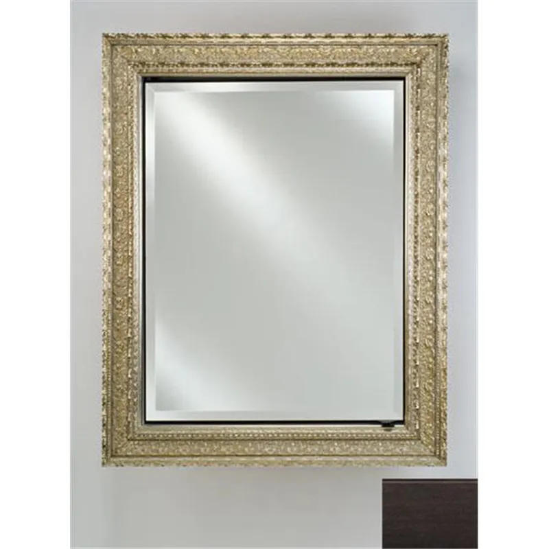 Afina Signature 17" x 26" Tribeca Espresso Recessed Reversible Hinged Single Door Medicine Cabinet With Beveled Edge Mirror Get Yours