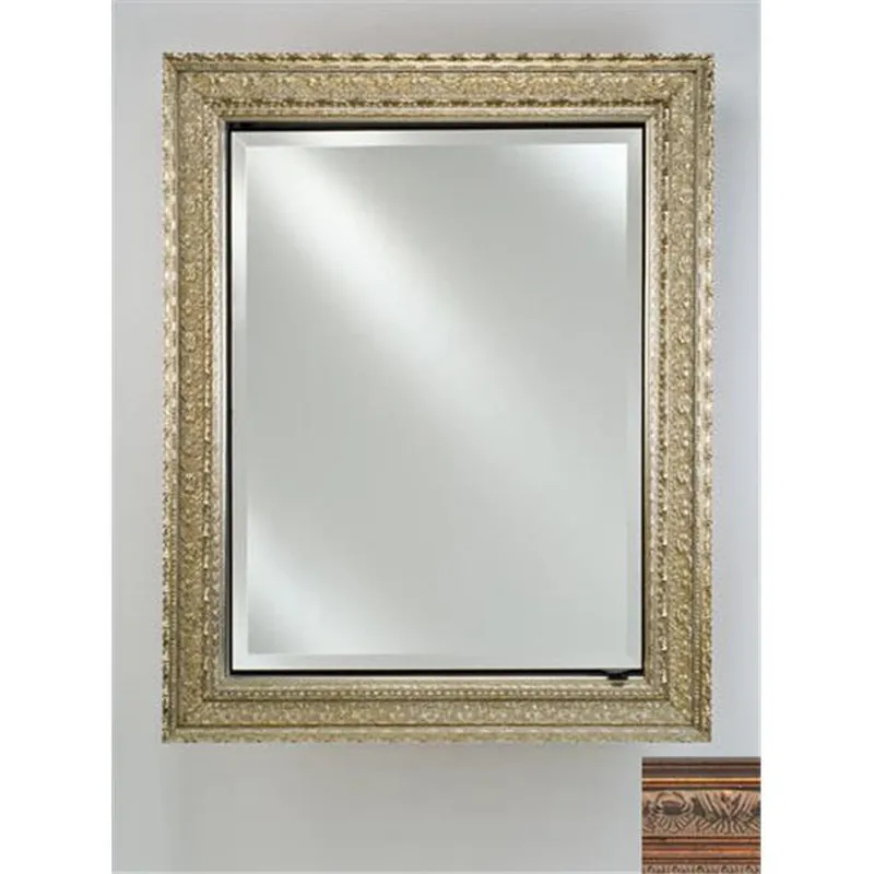 Afina Signature 17" x 26" Siena Antique Oiled Bronze Recessed Reversible Hinged Single Door Medicine Cabinet With Beveled Edge Mirror Super Sale