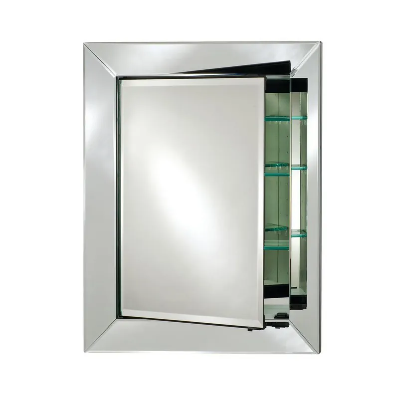 Afina Radiance 27" x 33" Venetian Single Door Contemporary Recessed Reversible Hinged Medicine Cabinet Certified