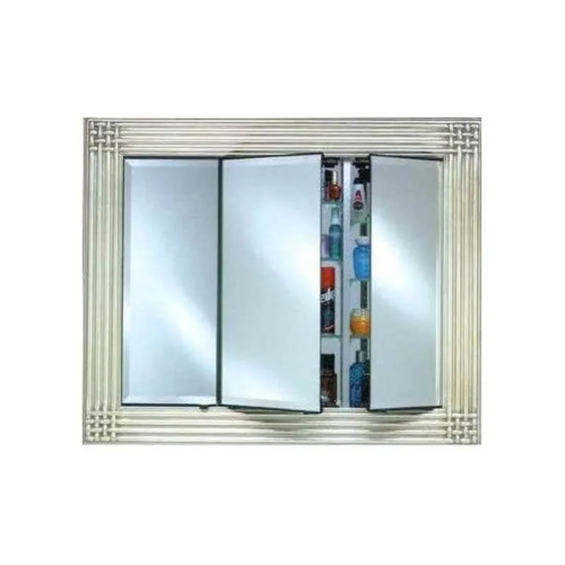 Exclusive Afina Vanderbilt 51" x 40" Decor Antique Gold Recessed Large Triple Door Medicine Cabinet