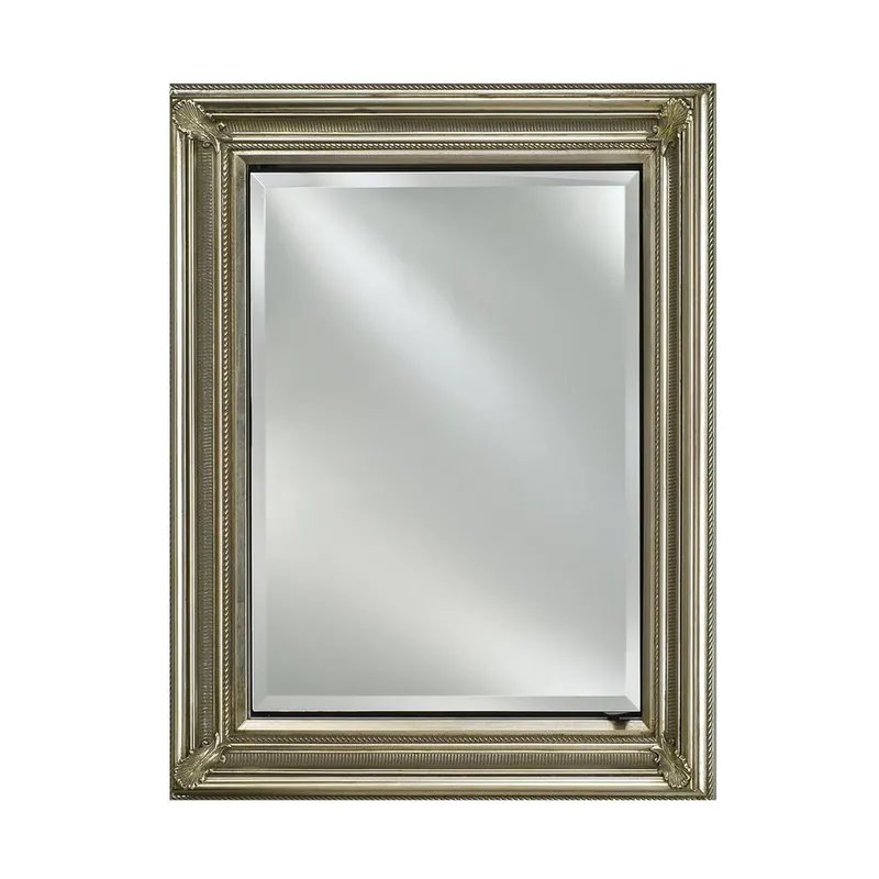 Afina Vanderbilt 28" x 34" Baroque Antique Silver Recessed Reversible Hinged Single Door Medicine Cabinet Holiday Sale