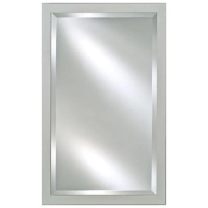 Afina Basix 24" x 30" Satin White Recessed Left Or Right Hinged Single Door Beveled Mirror Medicine Cabinet Save Now
