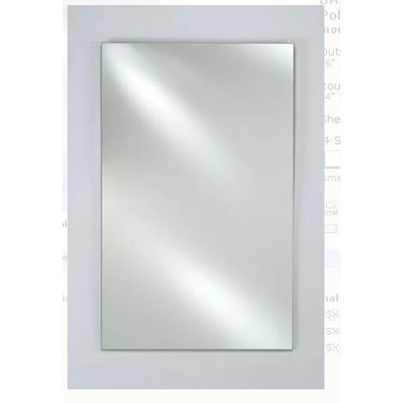 Get Yours Afina Basix 16" x 26" Polished Edge Recessed Left Or Right Hinged Single Door Beveled Mirror Medicine Cabinet