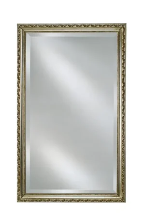 Afina Basix 16" x 22" Antique Silver Recessed Left Or Right Hinged Single Door Beveled Mirror Medicine Cabinet Exclusive