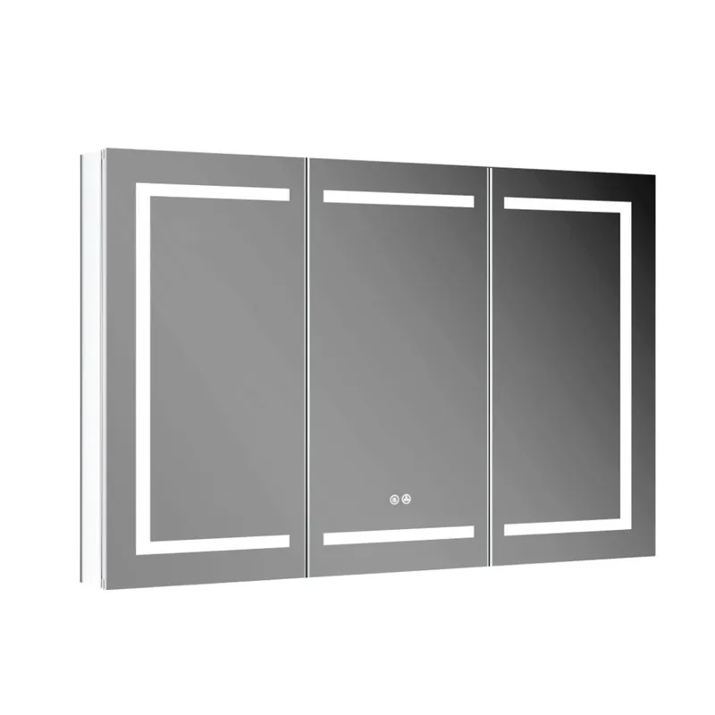 Express Delivery Blossom Vega 48" x 32" Recessed or Surface Mount 2-Door LED Mirror Medicine Cabinet With 3 Adjustable Glass Shelves and Built-In Defogger