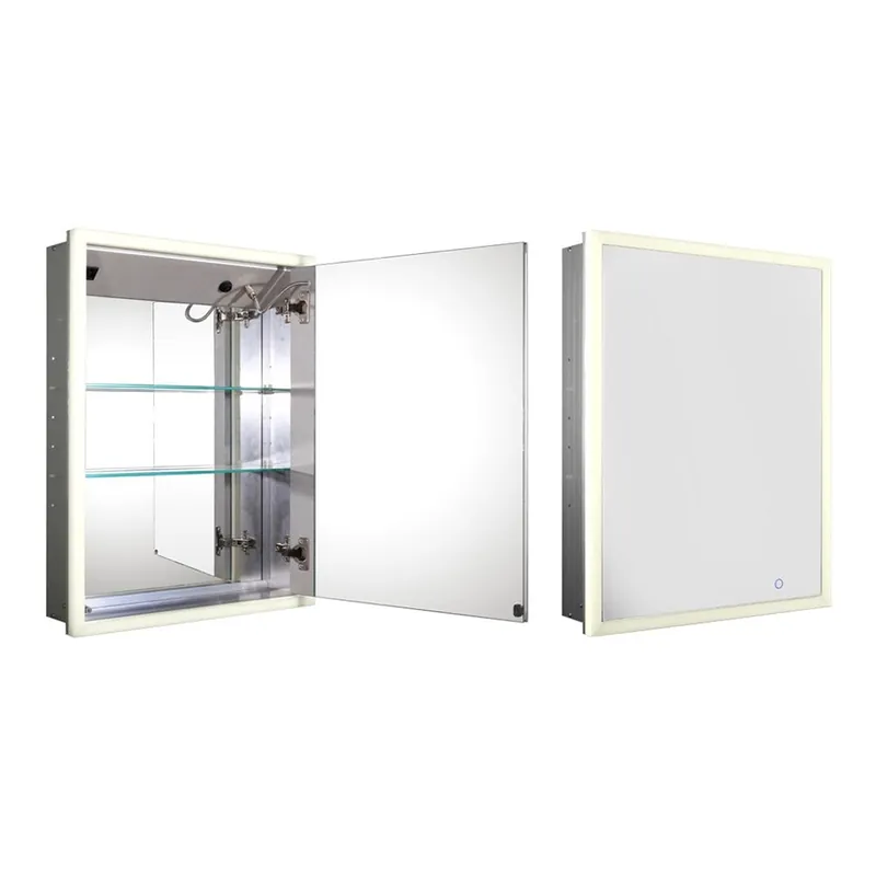 Whitehaus Medicinehaus WHLUN7055-IR Recessed Single Mirrored Door Medicine Cabinet With Outlet, Defogger, LED Power Button and Dimmer for Light Hot Picks