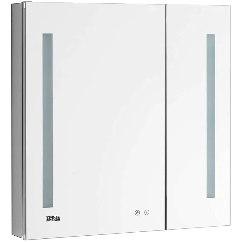 Aquadom Signature Royale Bi-View 30" x 30" Square Medicine Cabinet With Lighting, Defogger, Integrated LED 3X Magnifying Mirror And Electrical Outlet with USB Same Day Shipping