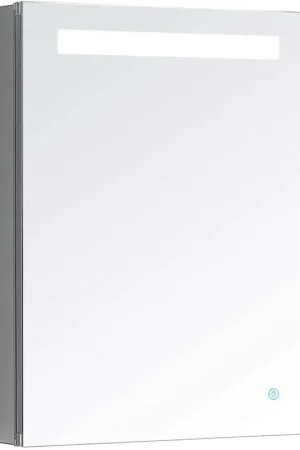 Today Only Aquadom Pacifica 20" x 26" Rectangular Recessed or Surface Mount Single View LED Lighted Left-Hinged Bathroom Medicine Cabinet With Defogger And Electrical Outlet