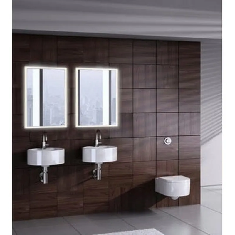 Sidler Quadro 24" x 36" 4000K Single Left Hinged Mirror Door Anodized Aluminum Medicine Cabinet With Night Light Function, Built-in GFCI Outlet and USB port Mega Sale