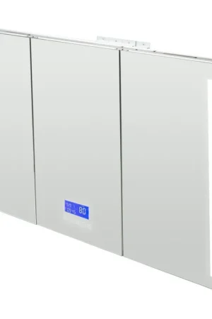ALFI Brand ABMC4228BT 42" x 28" LED Lighted Hinged Triple Door Bluetooth Frameless Mirror Medicine Cabinet With Tempered Glass Shelves Save Now