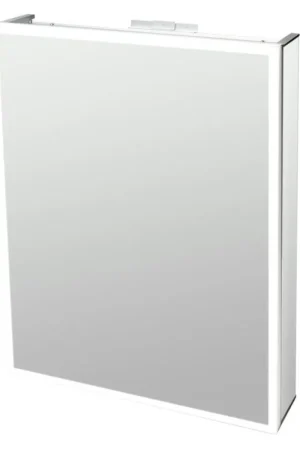 Best Choice ALFI Brand ABMC2432 24" x 32" LED Lighted Hinged Single Door Framed Mirror Medicine Cabinet With Tempered Glass Shelves