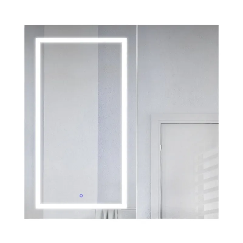 Best Price Krugg Reflections Svange 42" x 42" 5000K Single Bi-View Left Opening Recessed/Surface-Mount Illuminated Silver Backed LED Medicine Cabinet Mirror With Built-in Defogger, Dimmer and Electrical Outlet