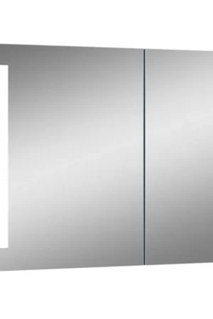 Holiday Sale Lighted Impressions Royale 32" x 28" Rectangular Framed Wall-Mounted LED Mirror Cabinet With 3-Section Rocker Switch & Glass Shelves