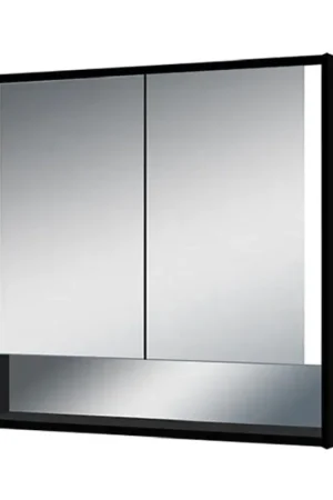 Lighted Impressions Edgar 32" x 28" Rectangular Framed Wall-Mounted LED Mirror Cabinet With 3-Section Rocker Switch & Glass Shelves Sale