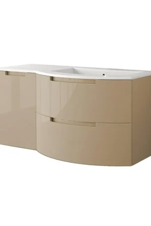 Same Day Shipping LaToscana Oasi 43" Sand Wall-Mounted Vanity Set With Left Side Cabinet