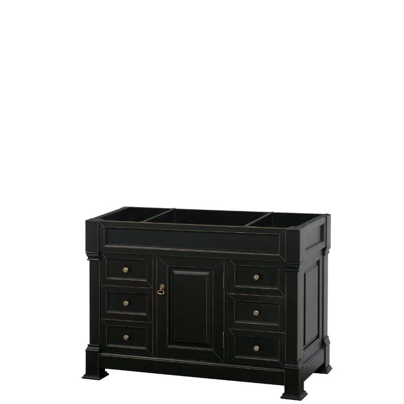 Authentic Wyndham Collection Andover 48" Single Bathroom Black Vanity