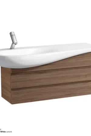 Seasonal Sale Laufen IlBagnoAlessi 39" 2-Drawer Glossy White Vanity for IlBagnoAlessi Bathroom Sink Model: H814973