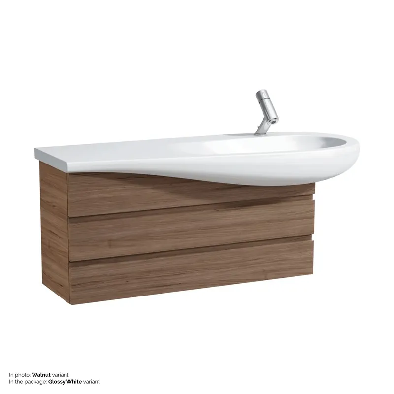 Trending Laufen IlBagnoAlessi 39" 2-Drawer Glossy White Vanity for IlBagnoAlessi Bathroom Sink Model: H814974