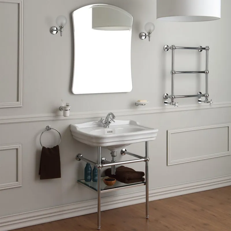 Eviva Daniella 28" x 36" Italian Ceramic Console Sink With Brass Stand Latest