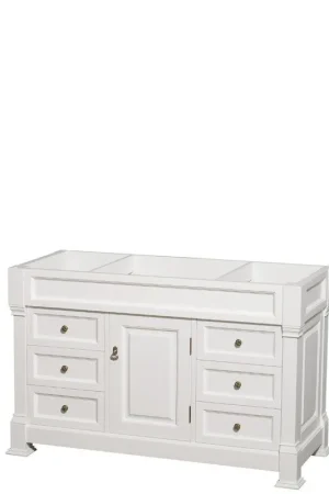 Wyndham Collection Andover 55" Single Bathroom White Vanity Price Cut