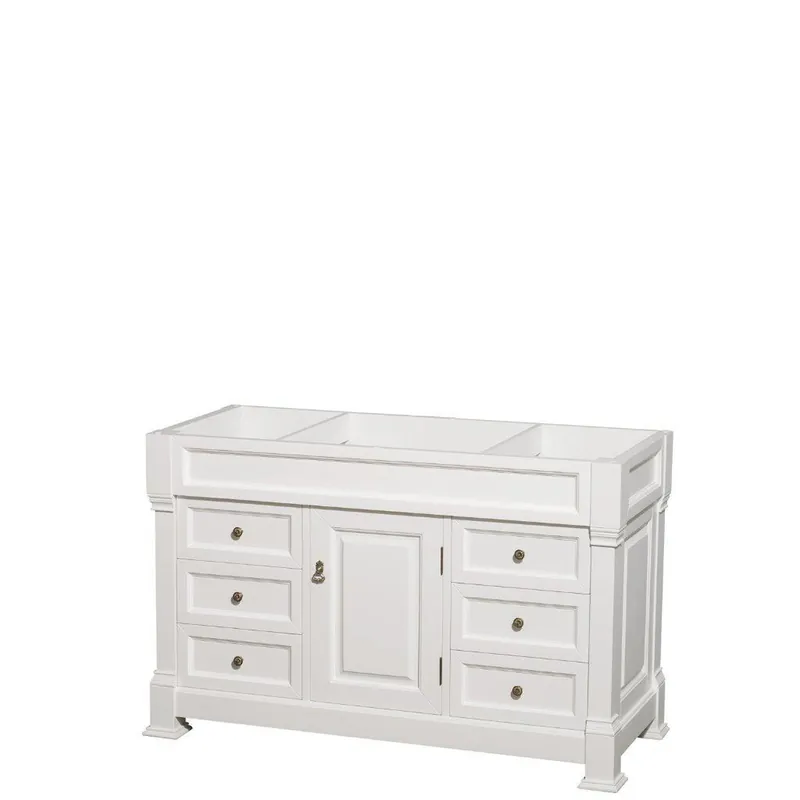Wyndham Collection Andover 55" Single Bathroom White Vanity Price Cut