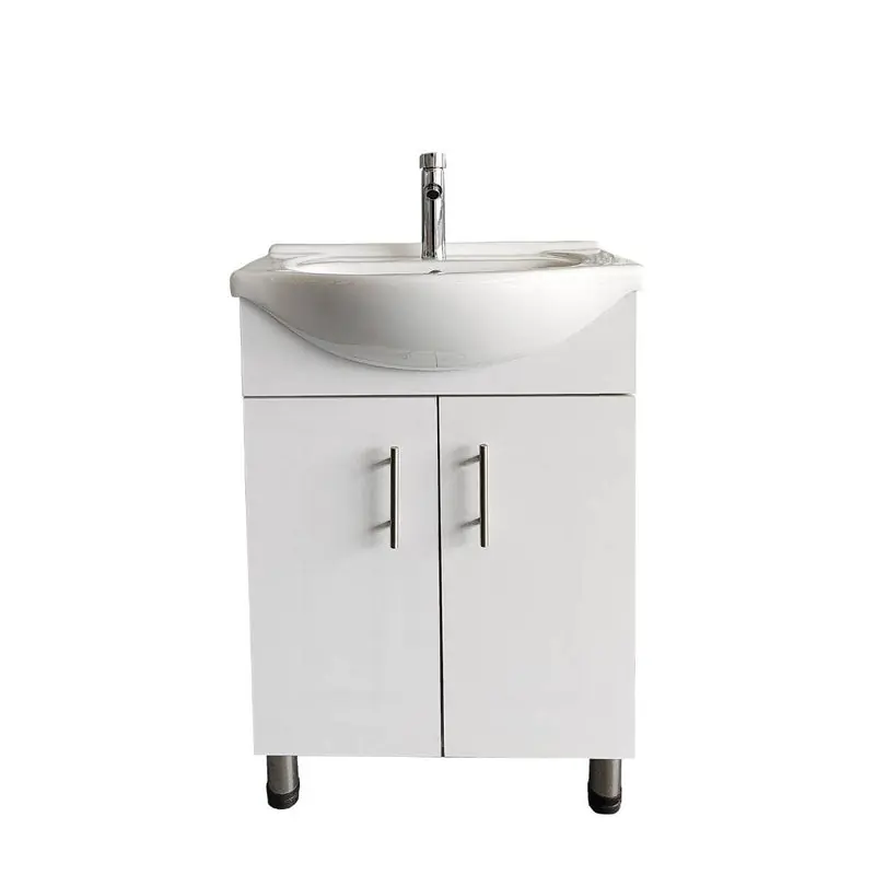 DreamWerks Lilly 24" x 34" x 18" Euro-Style Vanity in White With Ceramic Vanity Top Direct From Manufacturer