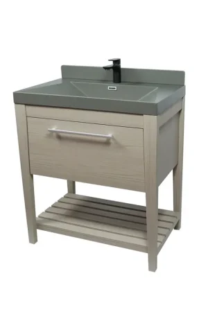 Top Pick Bellaterra Home 804353V-EP-GY 31" Light Gray Single Sink Vanity