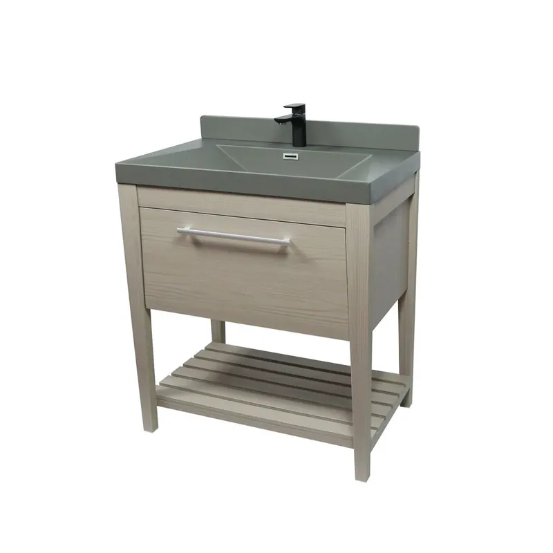Top Pick Bellaterra Home 804353V-EP-GY 31" Light Gray Single Sink Vanity