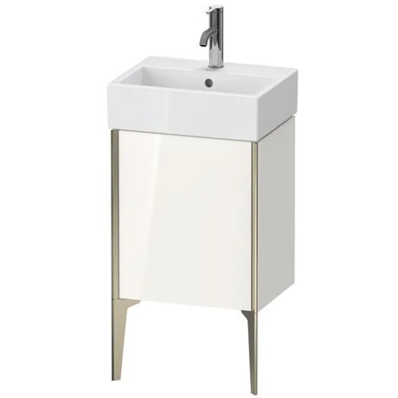 Buy Online Duravit Xviu 17" x 19" x 13" One Door Floorstanding Vanity Unit With Right Hinge, White High Gloss Lacquer (XV4531RB185)