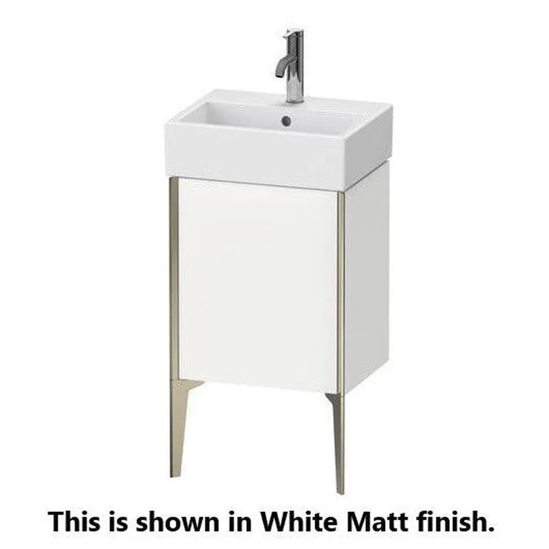 Hassle-Free Returns Duravit Xviu 17" x 19" x 13" One Door Floorstanding Vanity Unit With Right Hinge, Graphite Super Matt (XV4531RB180)