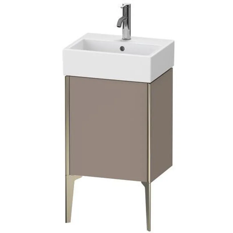 Duravit Xviu 17" x 19" x 13" One Door Floorstanding Vanity Unit With Right Hinge, Basalt Matt (XV4531RB143) Modern