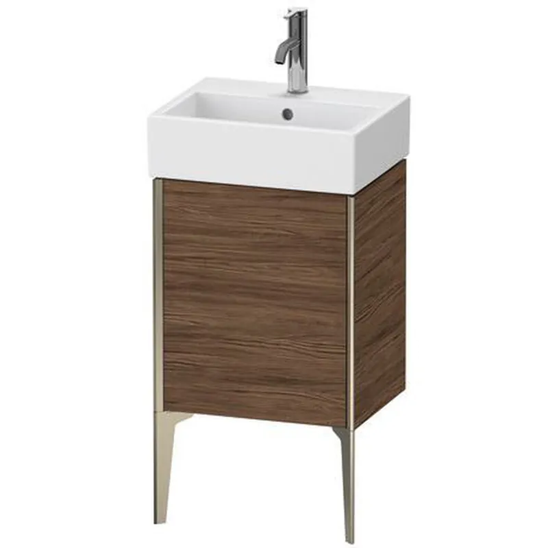 Don’t Miss Out Duravit Xviu 17" x 19" x 13" One Door Floorstanding Vanity Unit With Right Hinge, Walnut Dark (XV4531RB121)