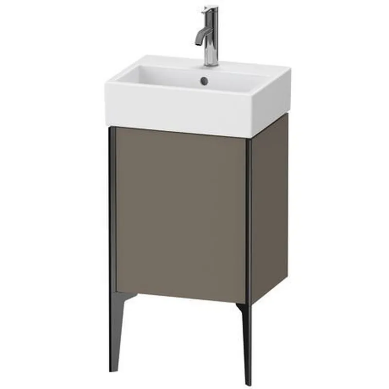 Best Seller Duravit Xviu 17" x 19" x 13" One Door Floorstanding Vanity Unit With Left Hinge, Flannel Grey Satin Matt Lacquer (XV4531LB290)