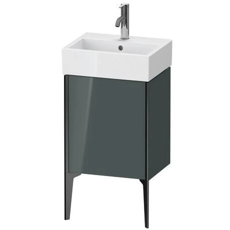 Duravit Xviu 17" x 19" x 13" One Door Floorstanding Vanity Unit With Left Hinge, Dolomiti Grey High Gloss Lacquer (XV4531LB238) Affordable
