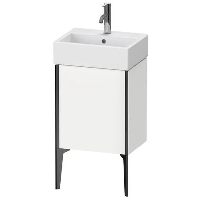 Trusted Brand Duravit Xviu 17" x 19" x 13" One Door Floorstanding Vanity Unit With Left Hinge, White Matt (XV4531LB218)