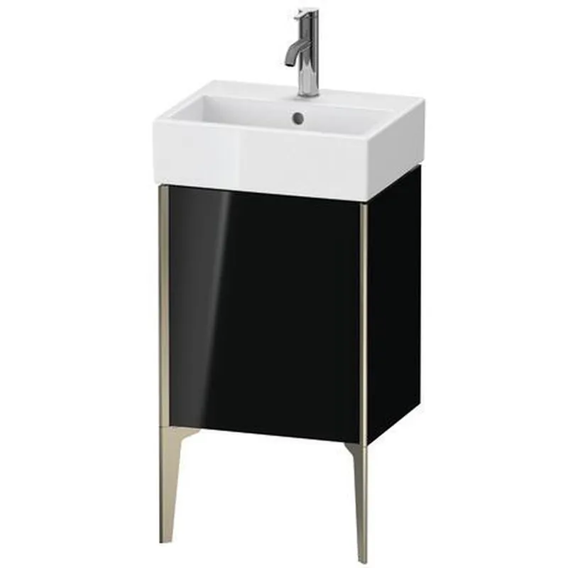 Viral Duravit Xviu 17" x 19" x 13" One Door Floorstanding Vanity Unit With Left Hinge, Black High Gloss Lacquer (XV4531LB140)