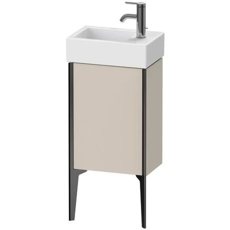 Special Discount Duravit Xviu 14" x 19" x 9" One Door Floorstanding Vanity Unit With Right Hinge, Taupe Matt (XV4530RB291)