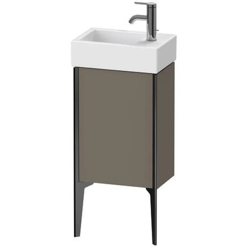 Duravit Xviu 14" x 19" x 9" One Door Floorstanding Vanity Unit With Right Hinge, Flannel Grey Satin Matt Lacquer (XV4530RB290) Price Drop