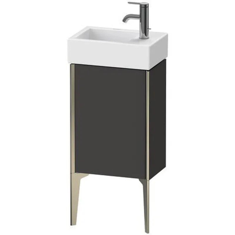 Duravit Xviu 14" x 19" x 9" One Door Floorstanding Vanity Unit With Left Hinge, Graphite Super Matt (XV4530LB180) Bargain