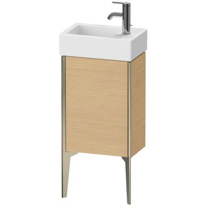 Next Day Delivery Duravit Xviu 14" x 19" x 9" One Door Floorstanding Vanity Unit With Left Hinge, Natural Oak (XV4530LB130)