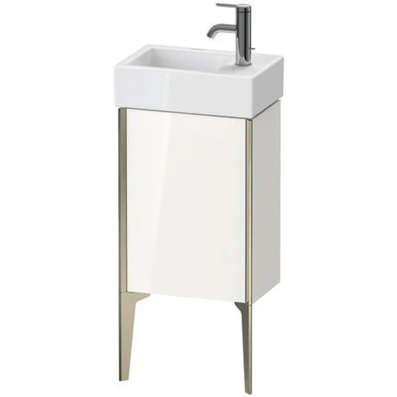 Duravit Xviu 14" x 19" x 9" One Door Floorstanding Vanity Unit With Left Hinge, White High Gloss (XV4530LB122) Free Returns