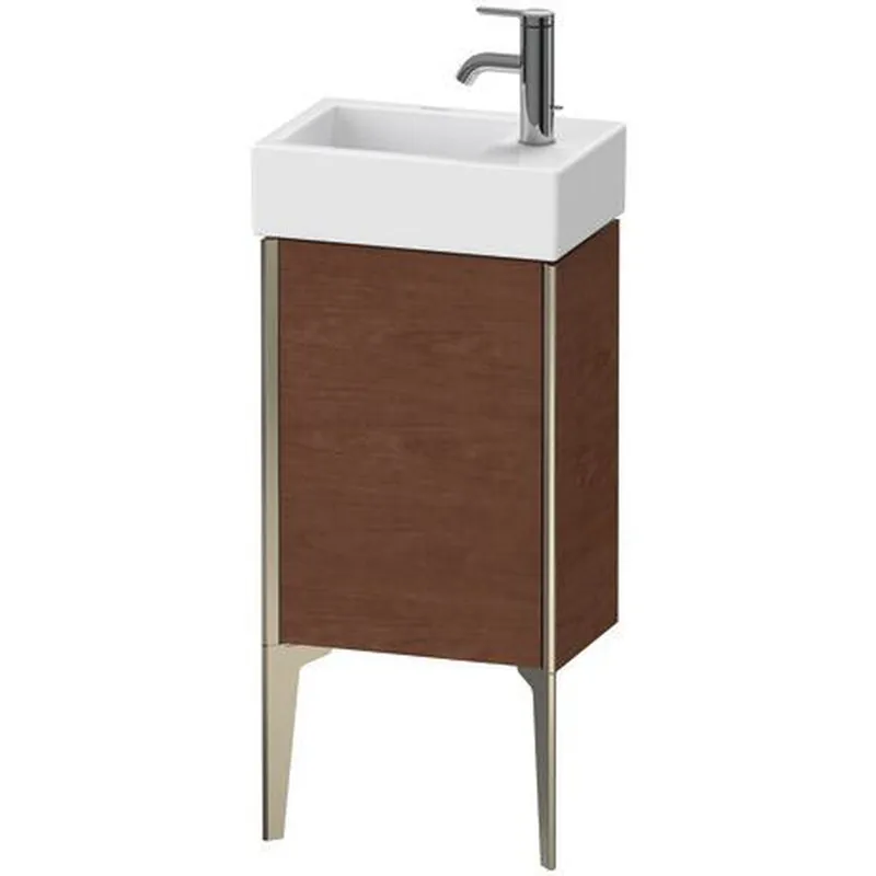 Duravit Xviu 14" x 19" x 9" One Door Floorstanding Vanity Unit With Left Hinge, American Walnut (XV4530LB113) Trusted Brand