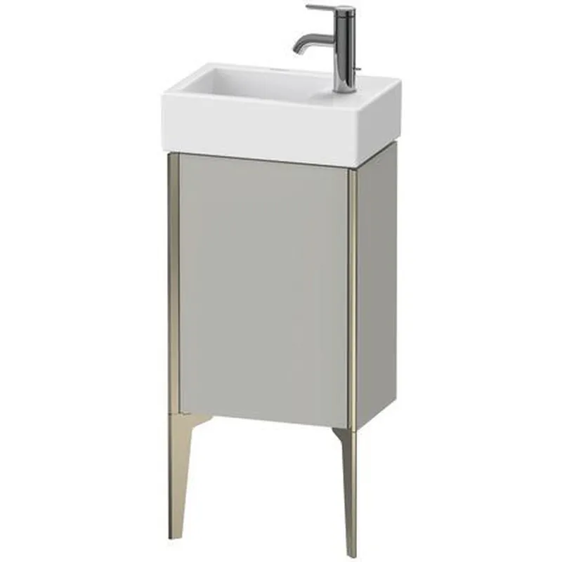Time-Limited Duravit Xviu 14" x 19" x 9" One Door Floorstanding Vanity Unit With Left Hinge, Concrete Grey Matt (XV4530LB107)