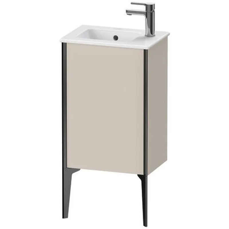 Duravit Xviu 16" x 23" x 11" One Door Floorstanding Vanity Unit With Right Hinge, Taupe Matt (XV4480RB291) Last Chance