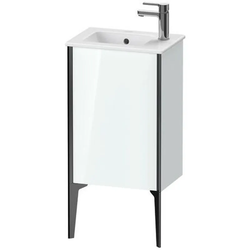 Duravit Xviu 16" x 23" x 11" One Door Floorstanding Vanity Unit With Right Hinge, White High Gloss Lacquer (XV4480RB285) Last Chance