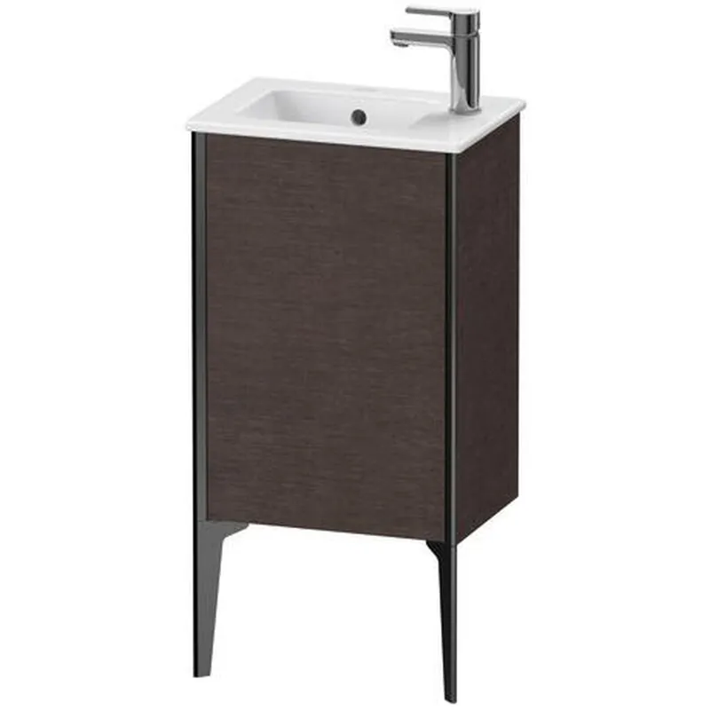 Duravit Xviu 16" x 23" x 11" One Door Floorstanding Vanity Unit With Right Hinge, Brushed Dark Oak Real Wood Veneer (XV4480RB272) Special Offer