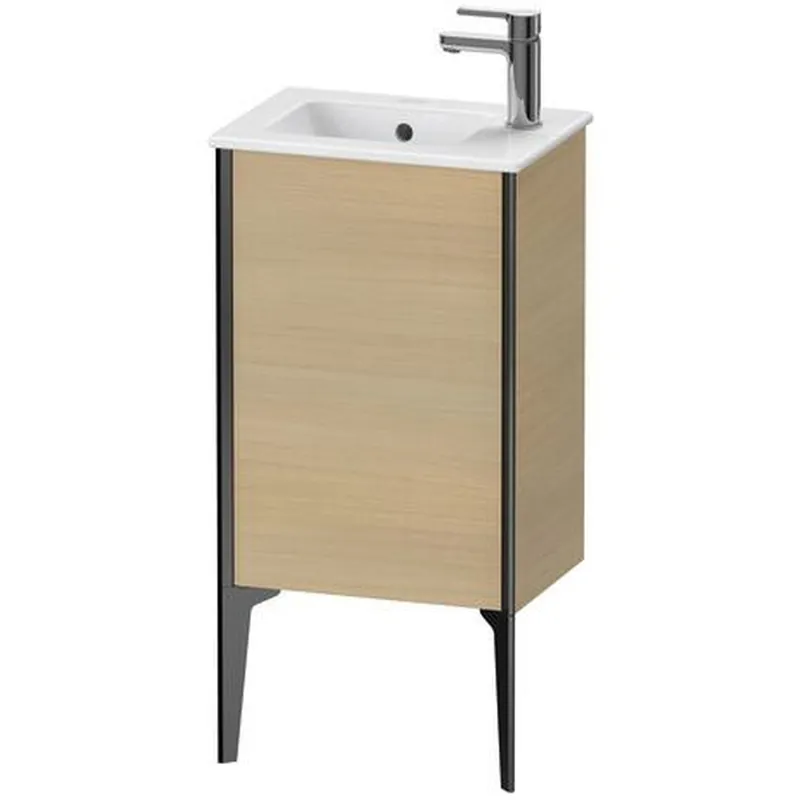 Reduced Price Duravit Xviu 16" x 23" x 11" One Door Floorstanding Vanity Unit With Right Hinge, Mediterreanean Oak Real Wood Veneer (XV4480RB271)