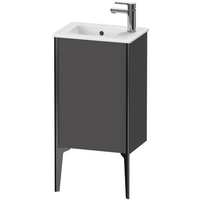 Duravit Xviu 16" x 23" x 11" One Door Floorstanding Vanity Unit With Right Hinge, Graphite Matt (XV4480RB249) Buy Direct