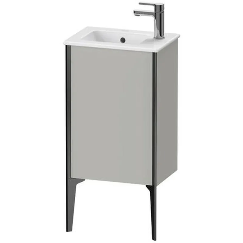 Crafted Duravit Xviu 16" x 23" x 11" One Door Floorstanding Vanity Unit With Right Hinge, Concrete Grey Matt (XV4480RB207)
